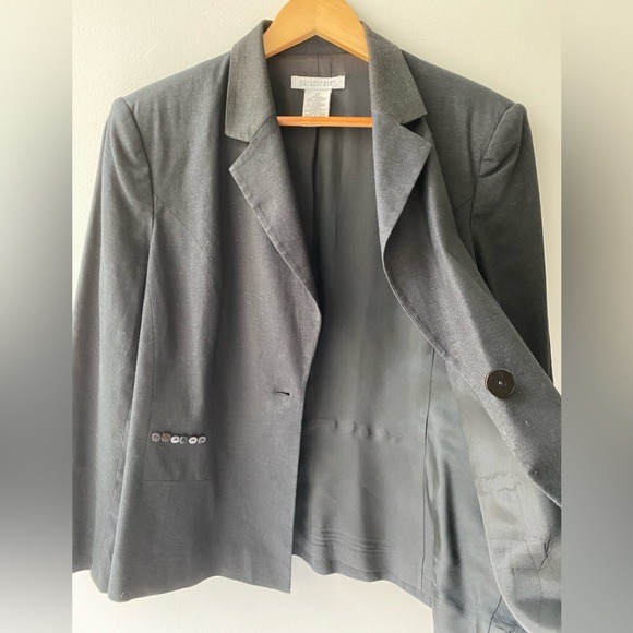 Paraphrase Linen Blend Blazer, Size 12 - Picture 5 of 13